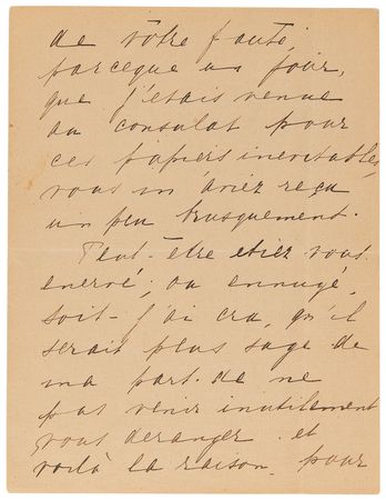 Lot #2008 Mata Hari World War I-Dated Autograph Letter Signed on Her Wartime Efforts: 