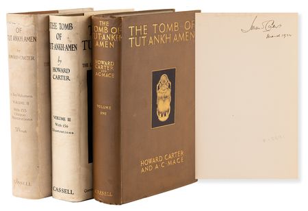 Lot #2005 Howard Carter Signed Book Set - The Tomb of Tutankhamen - Image 1