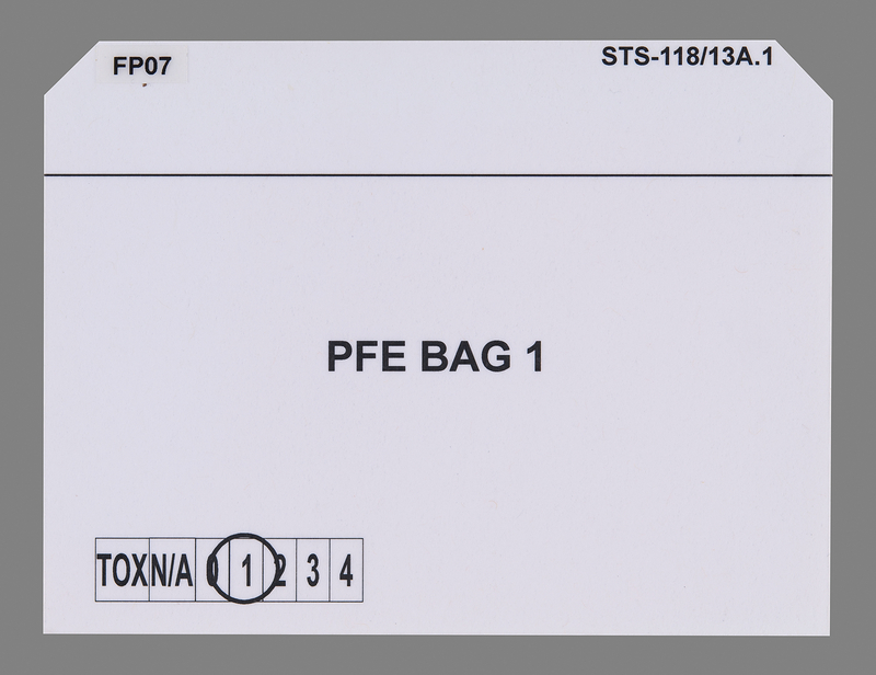 Lot 491 STS-135 Flown Cargo Bay ID Card
