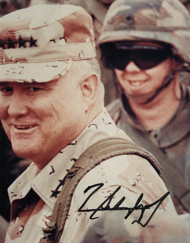 Lot 407 Norman Schwarzkopf Oversized Signed Photograph