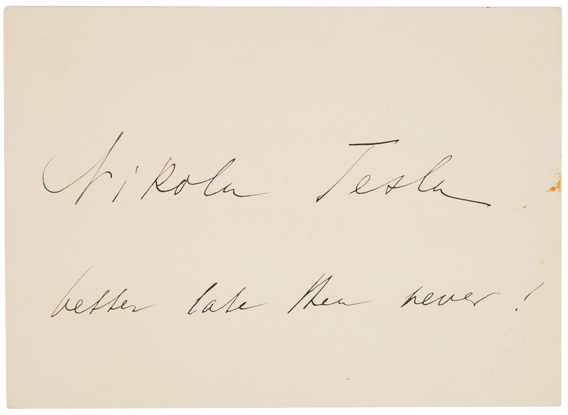 Lot 223 Nikola Tesla Signature - 