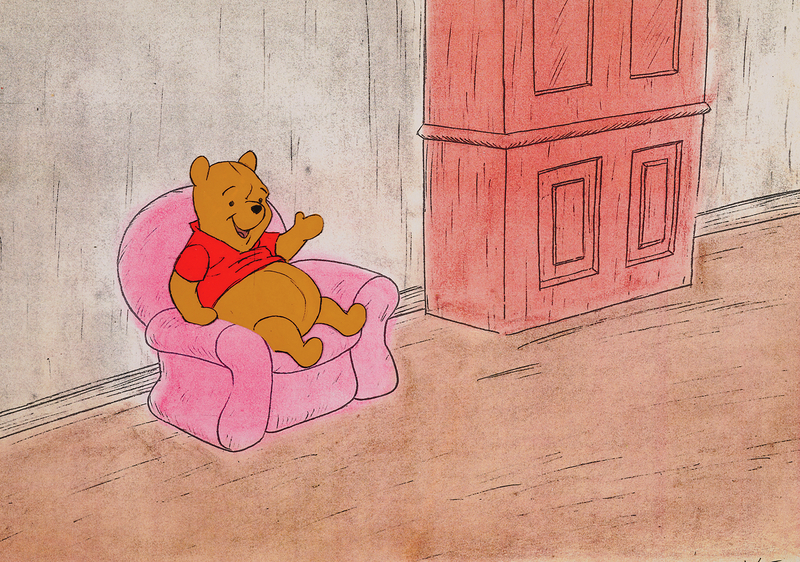 Lot 875 Winnie the Pooh production cel from the Disney education film Winnie the Pooh and the Value of Things