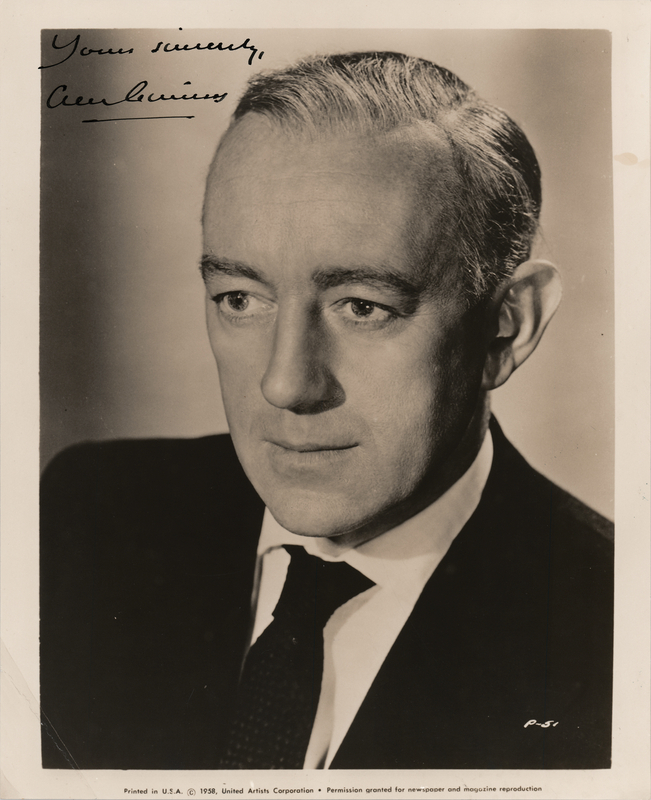 Lot 588 Alec Guinness Signed Photograph
