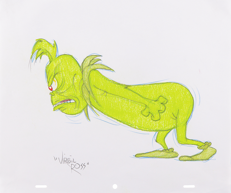 Lot 904 Virgil Ross Original Drawing of The Grinch