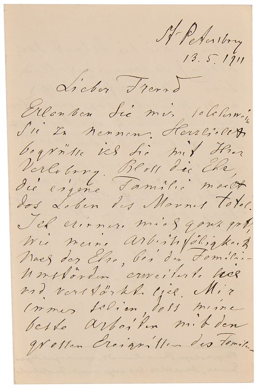 Lot 221 Ivan Pavlov Autograph Letter Signed: 