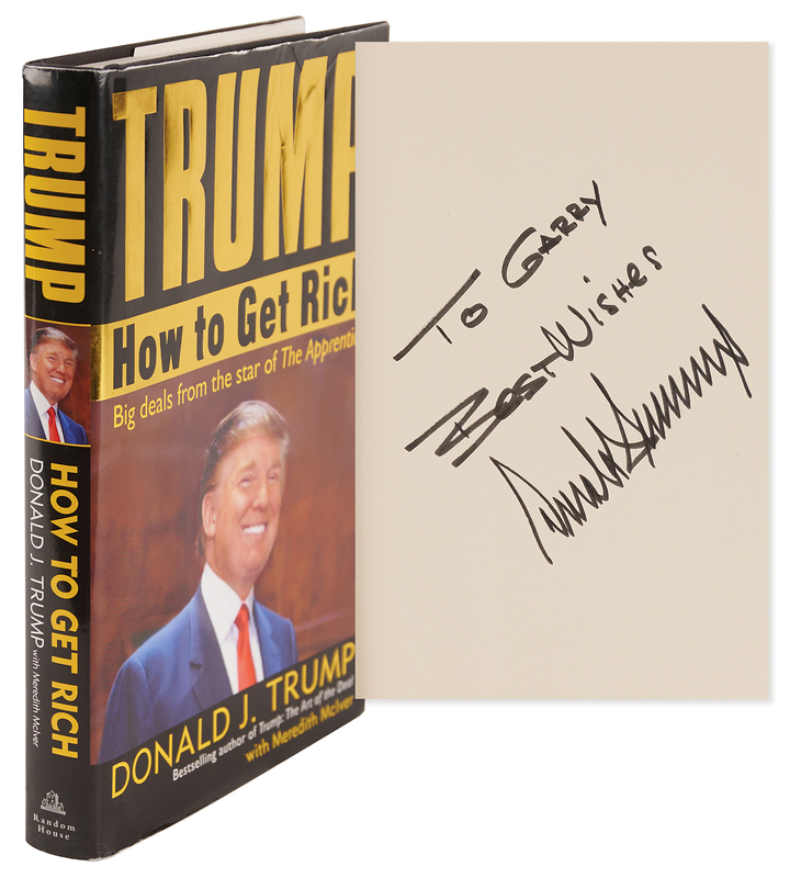 Lot 63 Donald Trump Signed Book - Trump: How to Get Rich