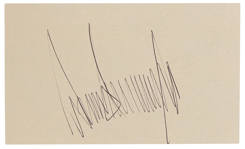 Lot 58 Donald Trump Signature