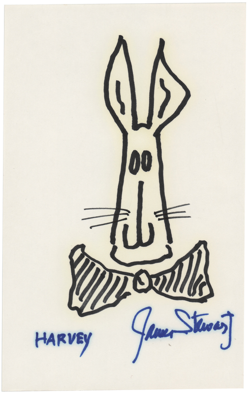 Lot 632 James Stewart Original Sketch of 'Harvey'