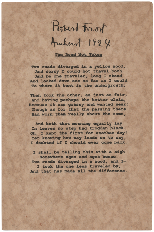 Lot 518 Robert Frost Signature