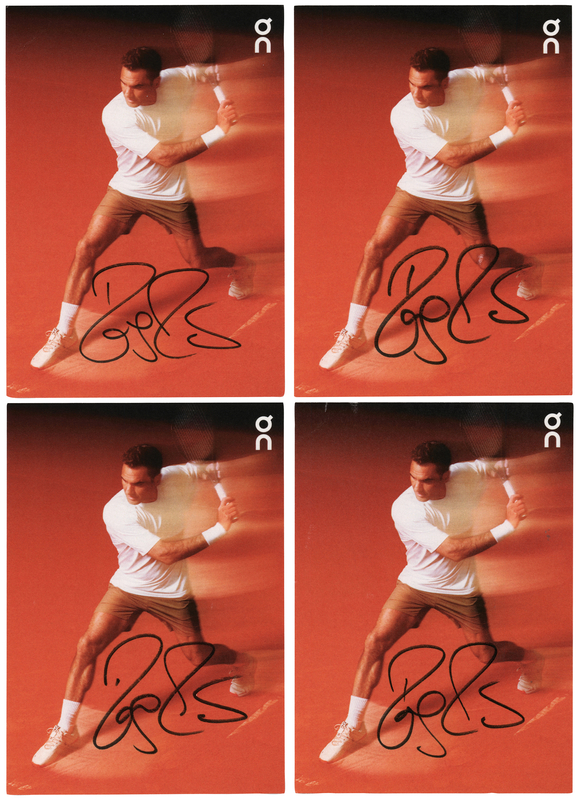Lot 649 Roger Federer (4) Signed Promo Cards
