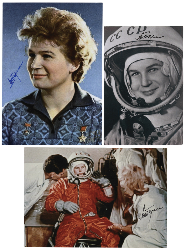 Lot 493 Valentina Tereshkova (3) Signed Photographs
