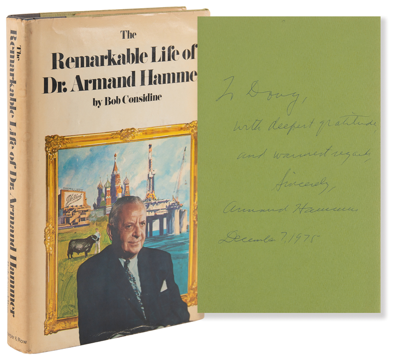 Lot 321 Armand Hammer Signed Book - The Remarkable Life of Dr. Armand Hammer
