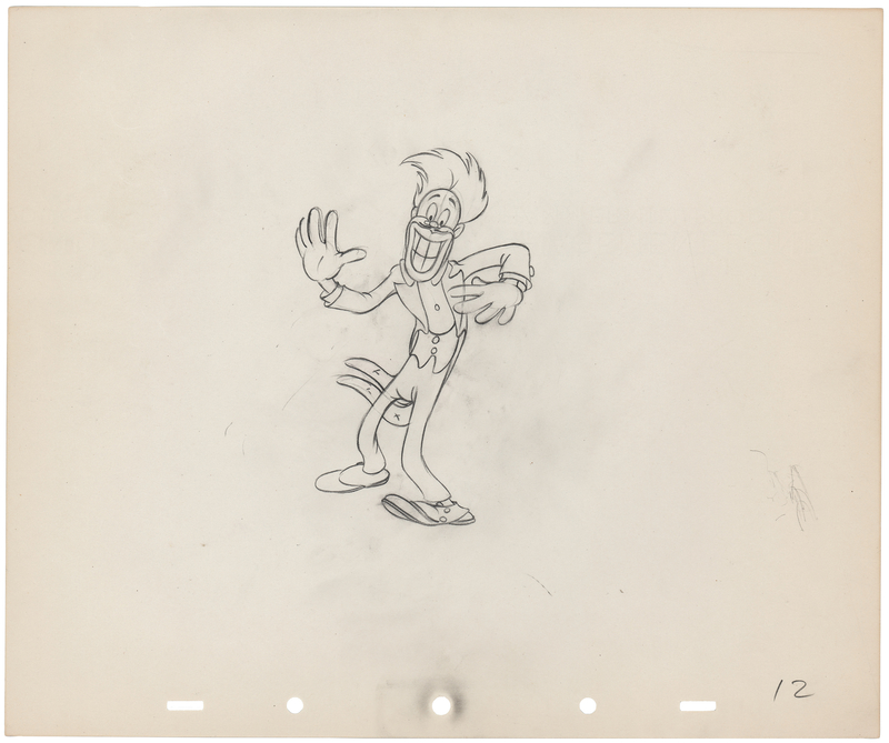 Lot 818 Cab Calloway production drawing from Mother Goose Goes Hollywood