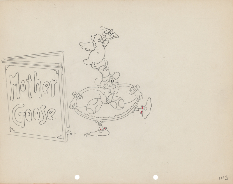 Lot 790 Goose and Mother Goose production drawing from Mother Goose Melodies