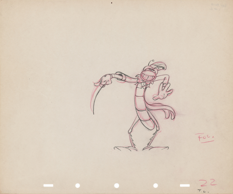 Lot 813 Cricket conductor production drawing from Woodland Cafe