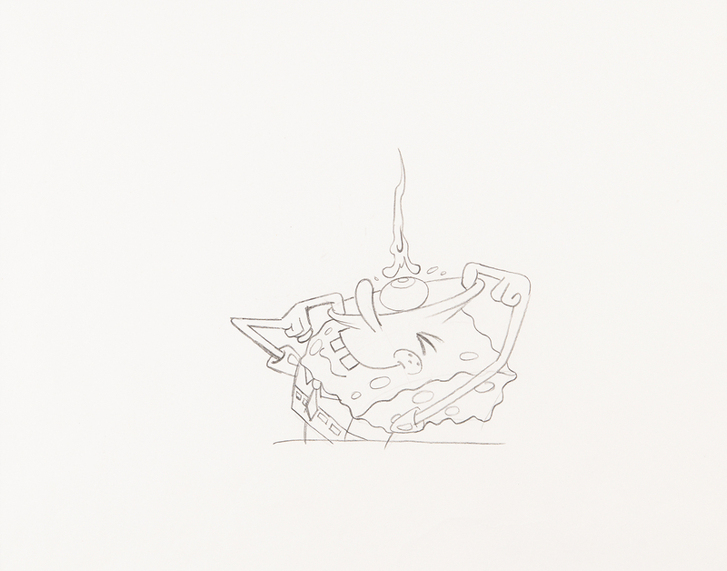 Lot 942 SpongeBob SquarePants production drawing from SpongeBob SquarePants