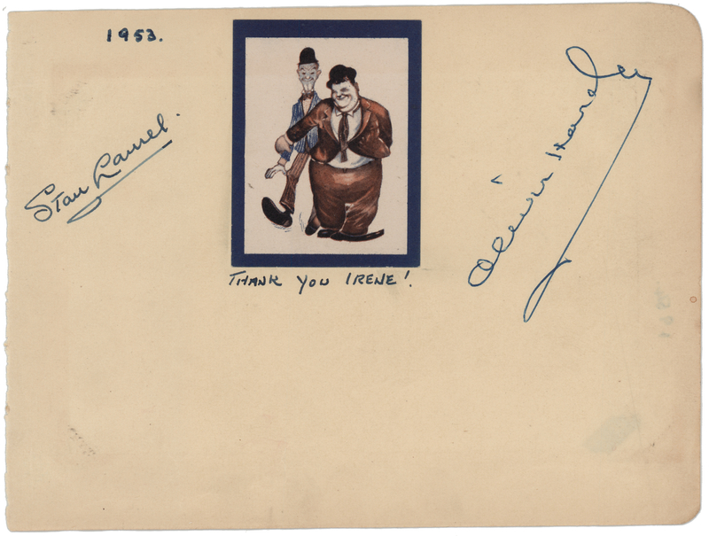 Lot 605 Laurel and Hardy Signatures
