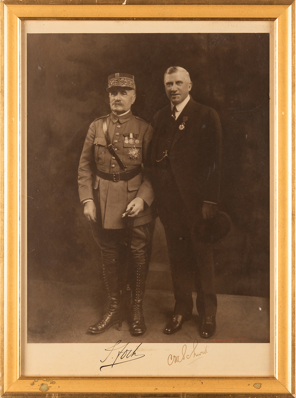 Lot 312 Ferdinand Foch and Charles Schwab Oversized Signed Photograph