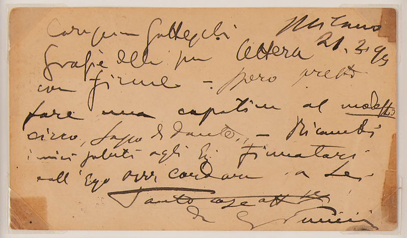 Lot 541 Giacomo Puccini Autograph Letter Signed