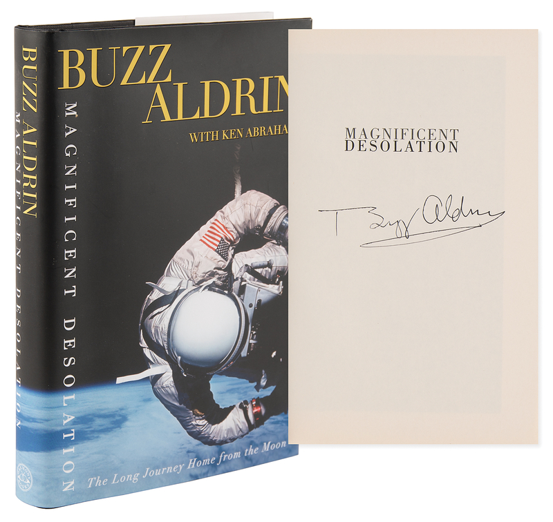 Lot 427 Buzz Aldrin Signed Book - Magnificent Desolation