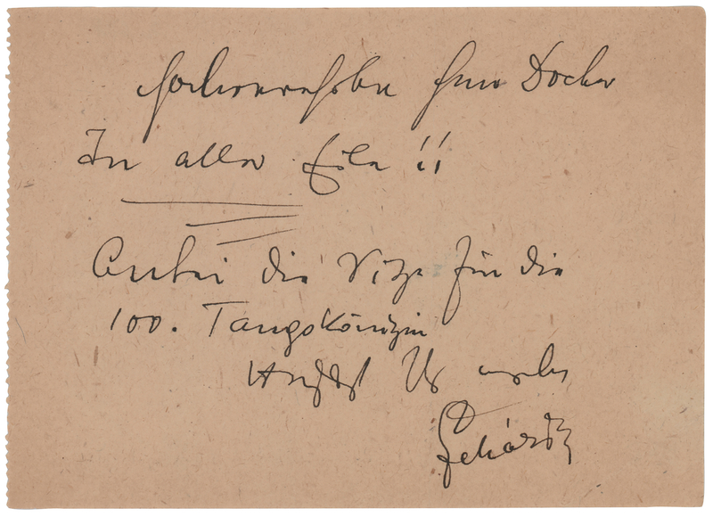 Lot 539 Franz Lehar Autograph Note SIgned