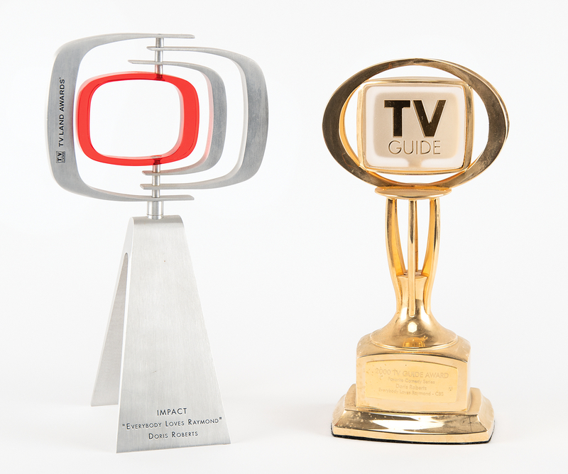 Lot 581 Everybody Loves Raymond: Doris Roberts (2) Television Awards - 2000 TV Guide Award and 2010 TV Land Award