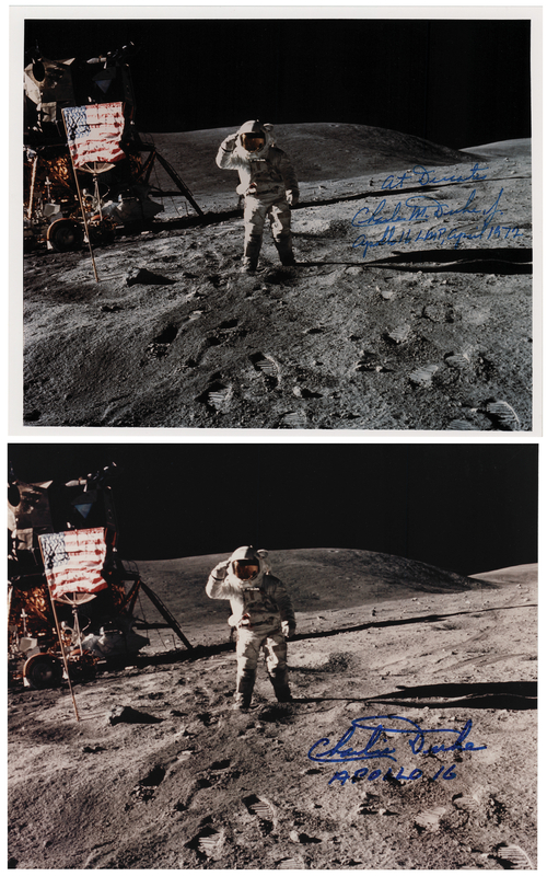 Lot 456 Charlie Duke (2) Signed Photographs