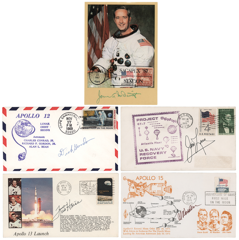Lot 445 Apollo Astronauts (5) Signed Items