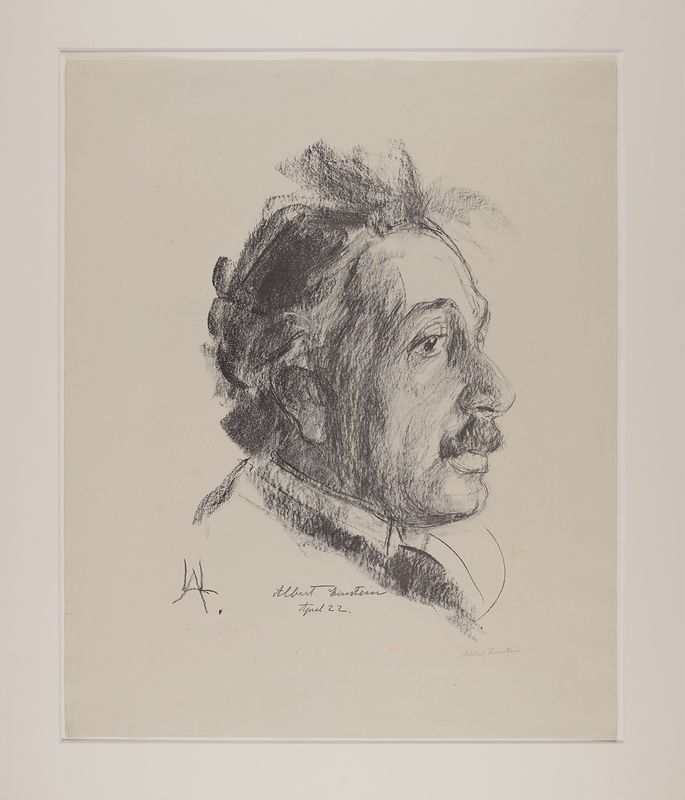 Lot 126 Albert Einstein Signed Oversized Lithograph by Lou Albert-Lasard - Profile Portrait (1922)