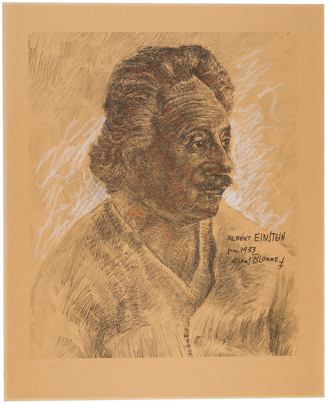 Lot 140 Albert Einstein Oversized Lithograph by Alfons Blomme (1933)