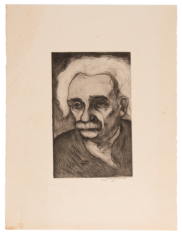 Lot 147 Albert Einstein Oversized Etching by Arthur Degner (c. 1940s)