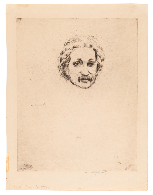Lot 124 Albert Einstein Oversized Etching by William Meyerowitz (1921)