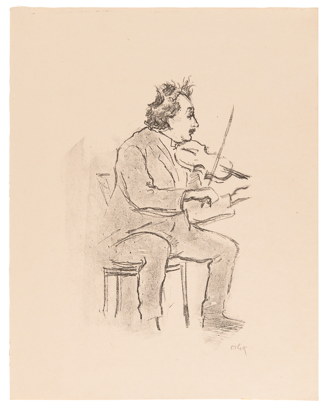 Lot 131 Albert Einstein Oversized Lithograph by Emil Orlik (c. 1928)