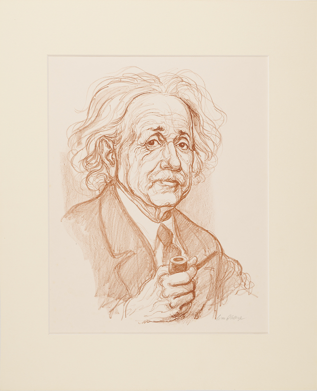 Lot 146 Albert Einstein Oversized Lithograph by William Sharp (c. 1940s)