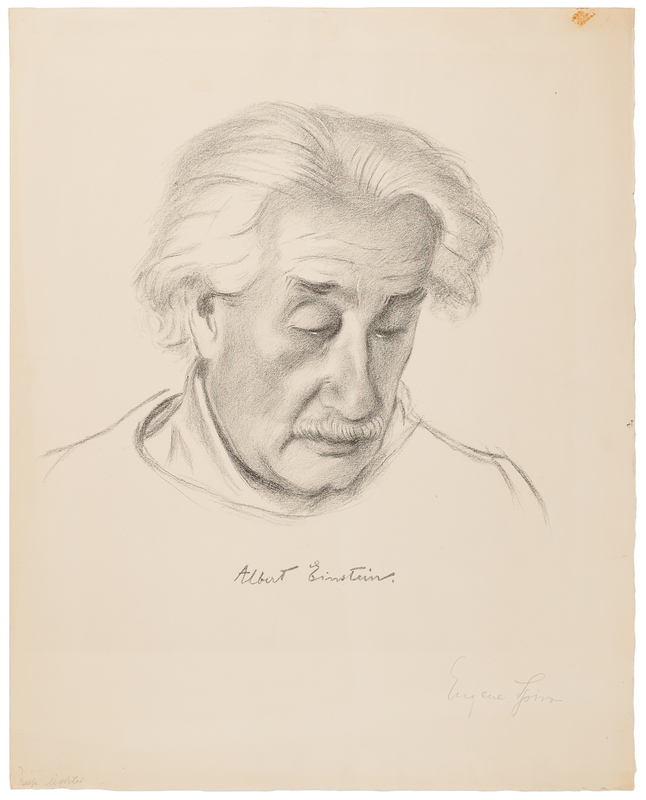 Lot 136 Albert Einstein Oversized Lithograph by Eugen Spiro (1930)