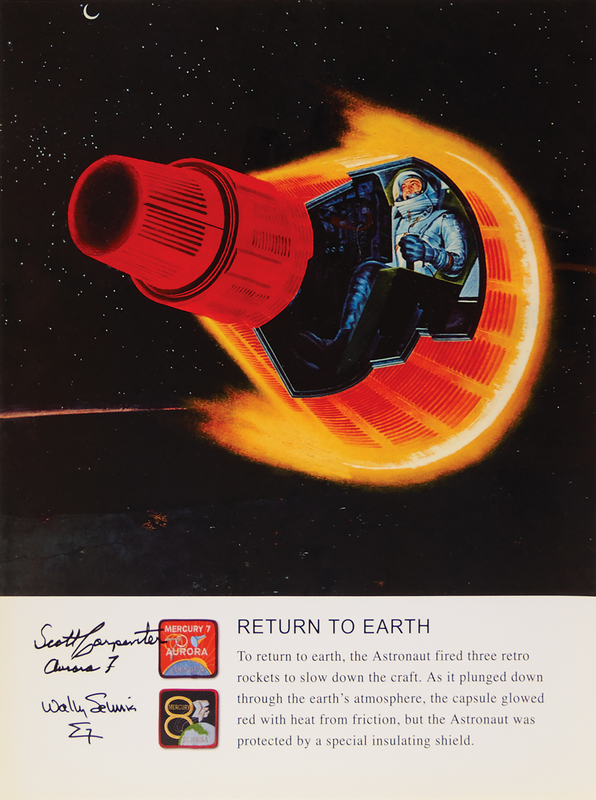 Lot 469 Mercury Astronauts: Wally Schirra and Scott Carpenter Signed Poster (15˝ x 20˝)