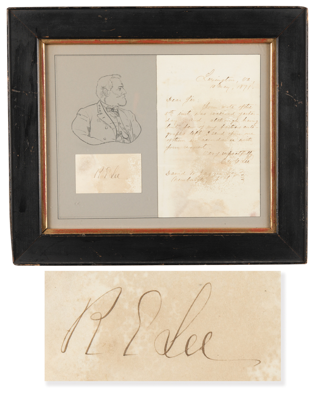 Lot 381 Robert E. Lee Signature