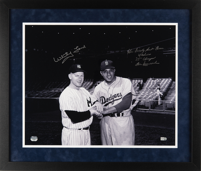 Lot 651 Whitey Ford and Don Newcombe Oversized Signed Photograph