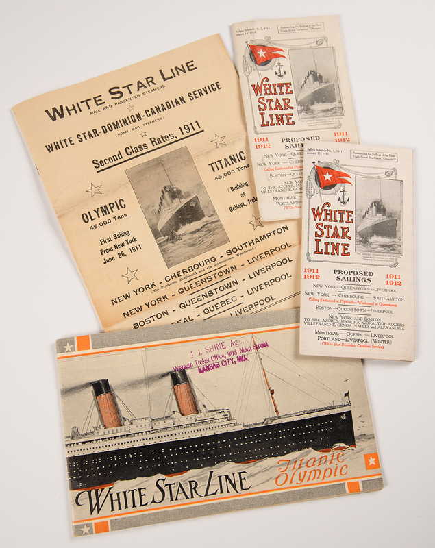 Lot 265 Titanic (4) White Star Line Pre-Launch Promotional Items (1910-1911)