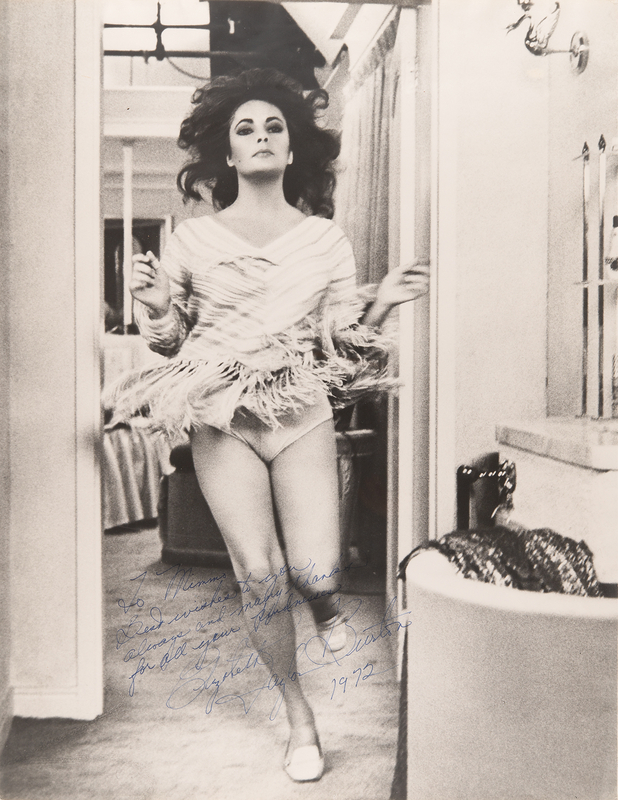Lot 550 Elizabeth Taylor Signed Oversized Photograph