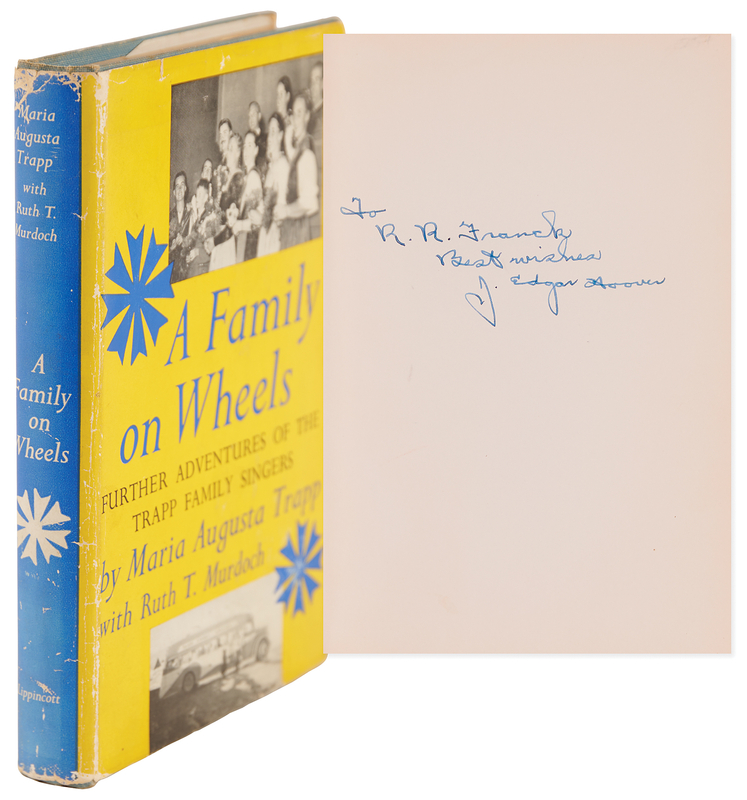 Lot 637 Maria von Trapp Signed Book - A Family on Wheels