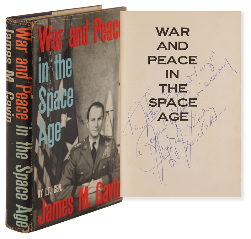 Lot 394 James M. Gavin Signed Book - War and Peace in the Space Age
