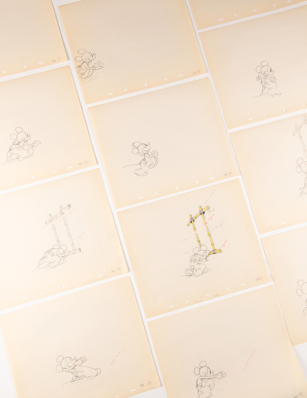 Lot 709 Mickey Mouse production drawings (26) from Mickey's Elephant
