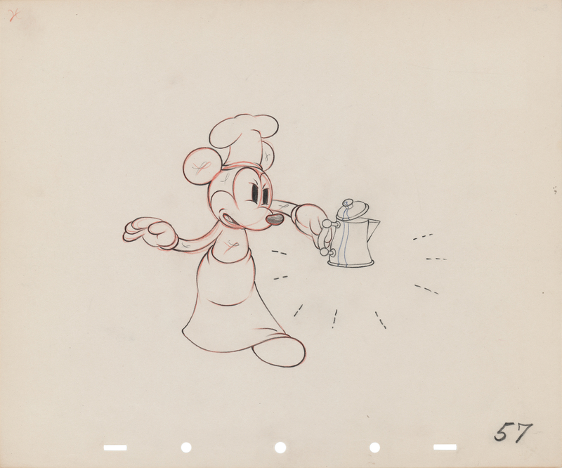 Lot 816 Mickey Mouse production drawing from Mickey's Trailer