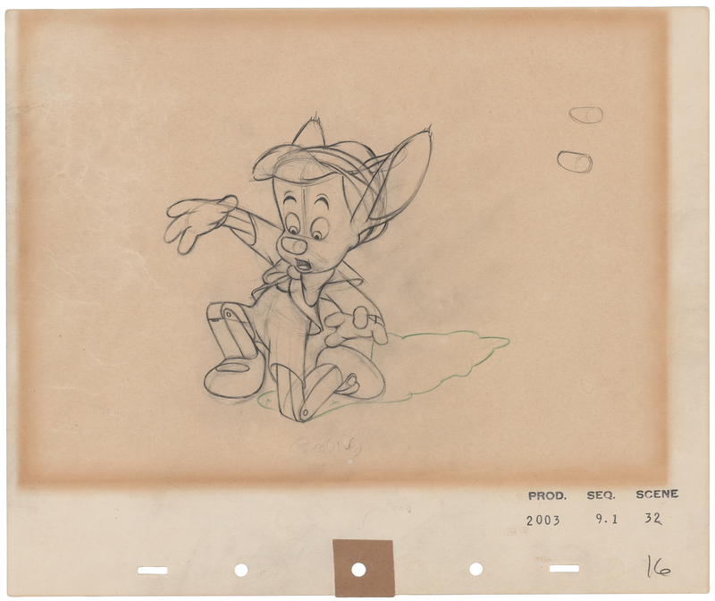 Lot 841 Pinocchio production drawing from Pinocchio