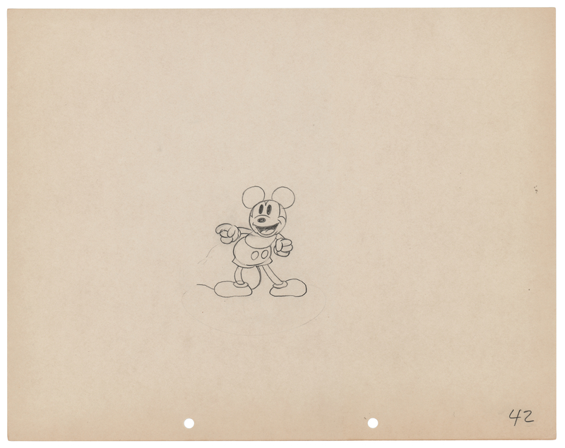 Lot 788 Mickey Mouse production drawing (c. 1930s)