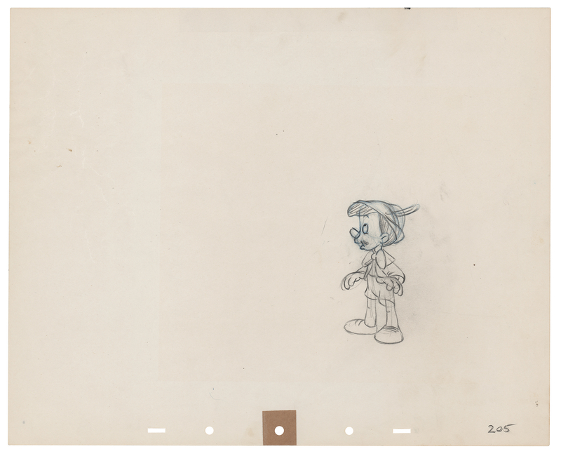 Lot 842 Pinocchio production drawing from Pinocchio