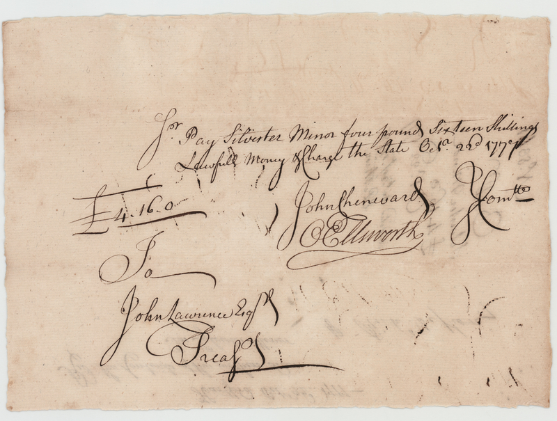 Lot 305 Oliver Ellsworth Document Signed