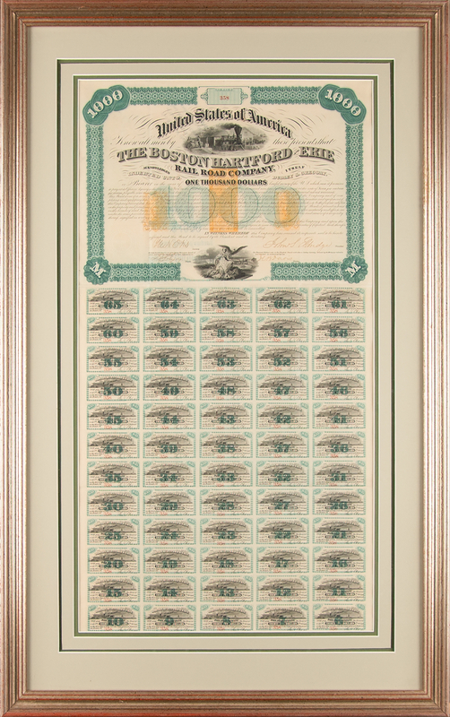 Lot 288 Boston, Hartford, and Erie Rail Road Company Bond