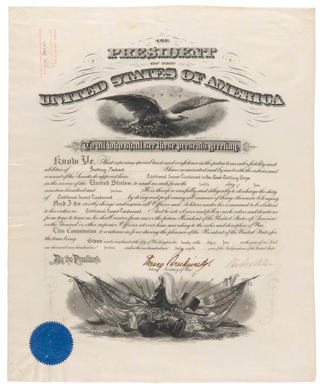 Lot 64 Woodrow Wilson Document Signed as President - One Day After the Assassination of Archduke Franz Ferdinand